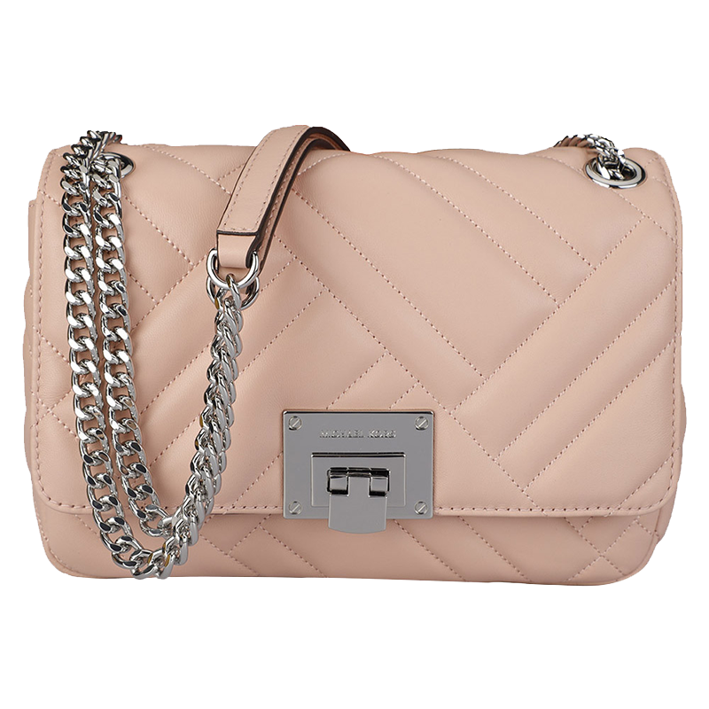 MICHAEL KORS 迈克·科尔斯 MK女包 VIVIANNE系列粉色皮质女士单肩斜挎包女 粉色