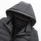 冰洁2019秋冬新品一手长羽绒服男连帽羽绒鸭绒外套J90141003 190/104A 灰墨色8057