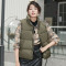 冰洁2019新款羽绒马甲女时尚短款鸭绒宽松休闲羽绒服背心马甲韩版J90131104 165/88A 桑叶绿4105