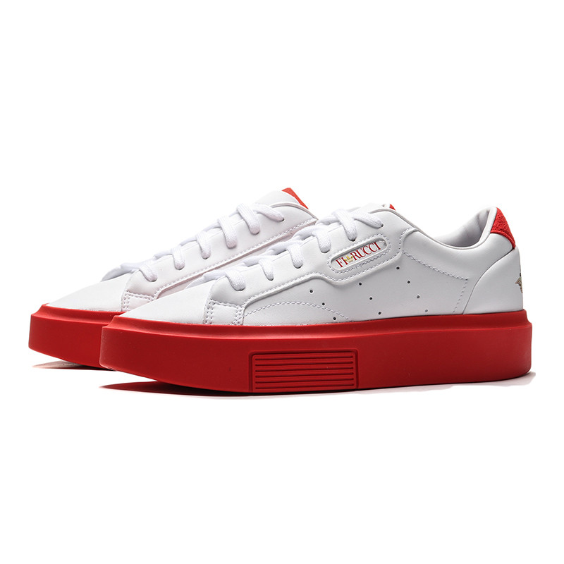 adidas阿迪达斯三叶草女鞋SAMBA系列运动鞋休闲低帮板鞋EE4719 EE4719亮白+罂粟红 37码