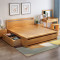 木帆 床 实木床 北欧双人床 高箱储物床 1.8米标准单床