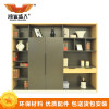 鸿业盛大FSH85-0617B办公柜文件柜木质资料柜书柜储物柜带门收纳柜落地柜办公桌配套书柜 胡桃+铁灰