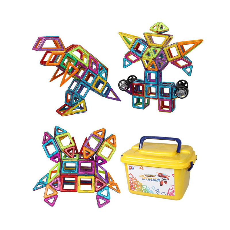 奥迪双钻(AULDEY) 超级飞侠儿童益智玩具积木磁力片132件套装