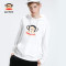 PaulFrank/大嘴猴春秋季新款卫衣男情侣白色休闲宽松连帽套头 橘红 XXL
