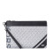 MK Jet Set Mens 手腕包 印花LOGO款 白色