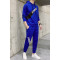 三弦(LA CORDE)卫衣男连帽衫秋季2019新款潮流搭配一套衣服男装潮牌休闲长袖套装 XL 彩蓝