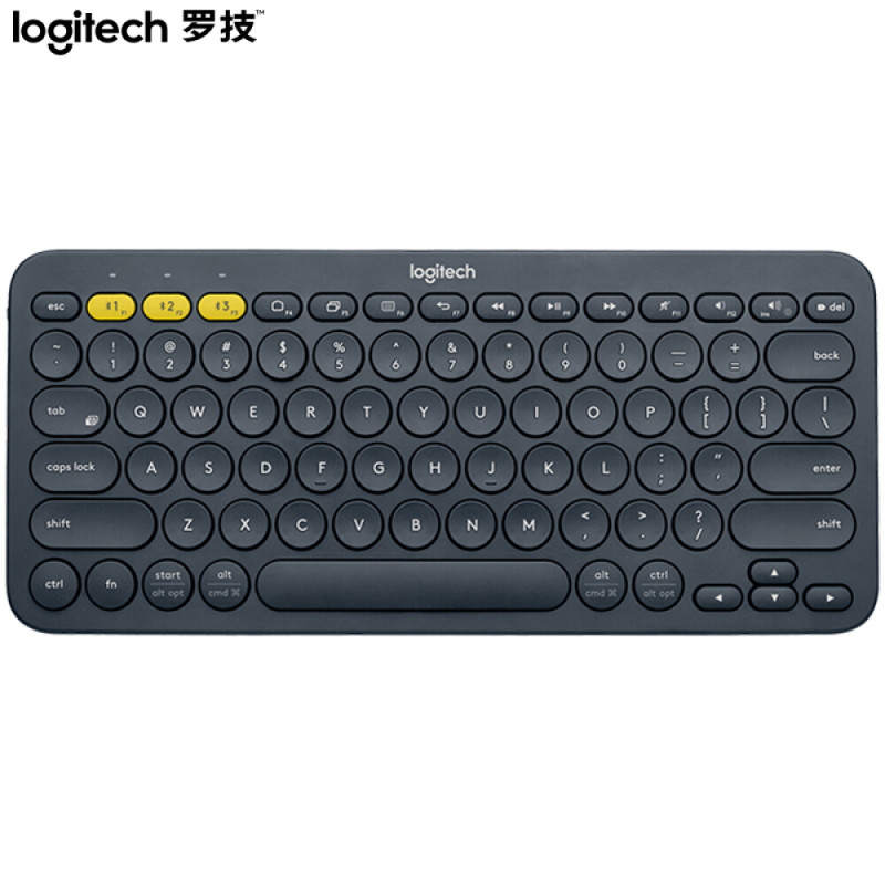 罗技（Logitech）K380无线超薄蓝牙键盘 深灰色