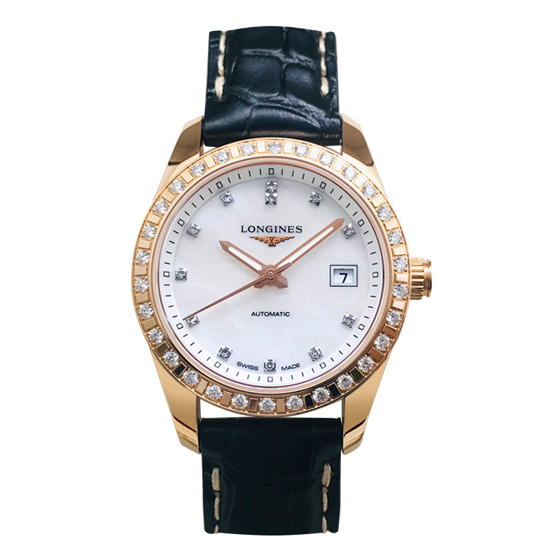 浪琴Longines-康铂系列 L2.285.8.76.3 机械女表 白色