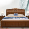 景山百岁 床 实木床 现代中式橡木床1.8米1.5m全实木大床双人婚床储物高箱床卧室家具纯木质床架981# 1.5*2米高箱床+1个床头柜