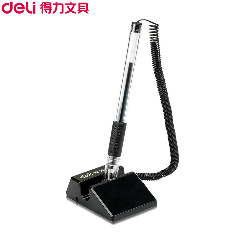 得力6791中性台笔(黑)(支)NX十只装 黑色