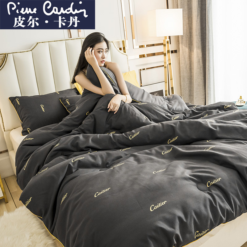 皮尔卡丹(Pierre Cardin)家纺 欧式简约被子冬被芯冬季加厚保暖棉被双人单人学生宿舍春秋空调被太空被褥 200*230cm（约重6斤） 卡莱尔