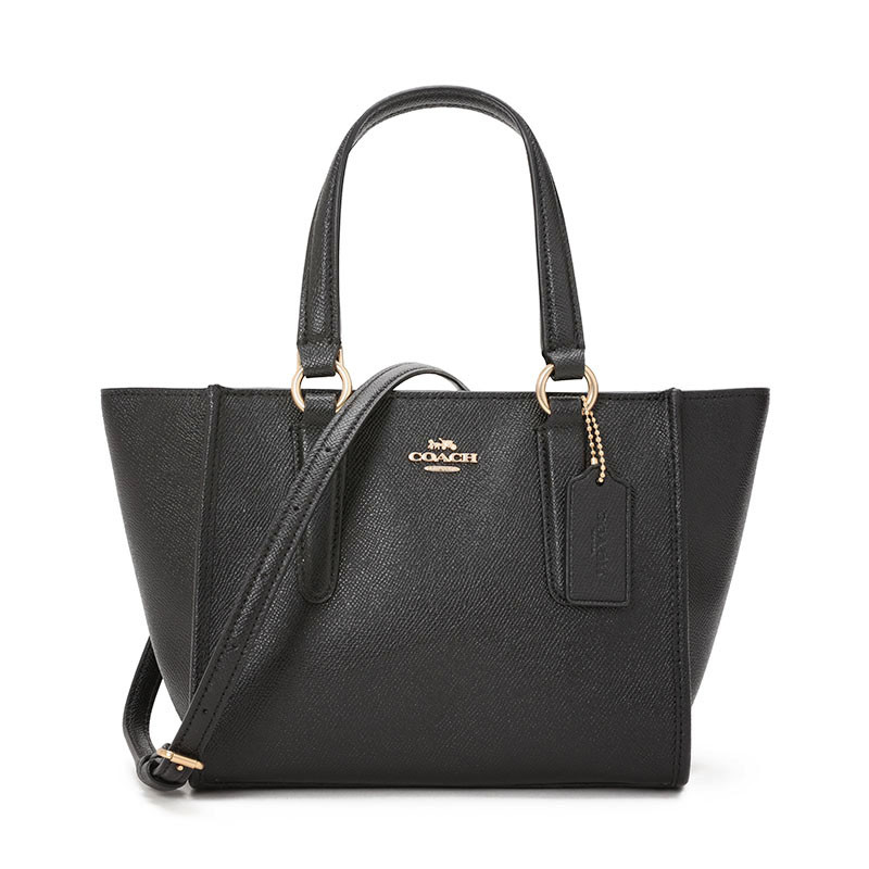 COACH/蔻驰 女包马车徽标手拎斜挎耳朵蝙蝠包 F11925 黑色