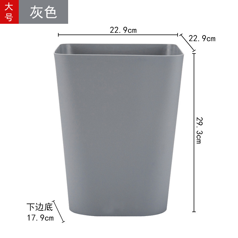欧式分类垃圾桶家用干湿分离-收纳桶厨房桌面厕所卧室垃圾筒袋 灰色大号【买2个送100个配套垃圾袋】