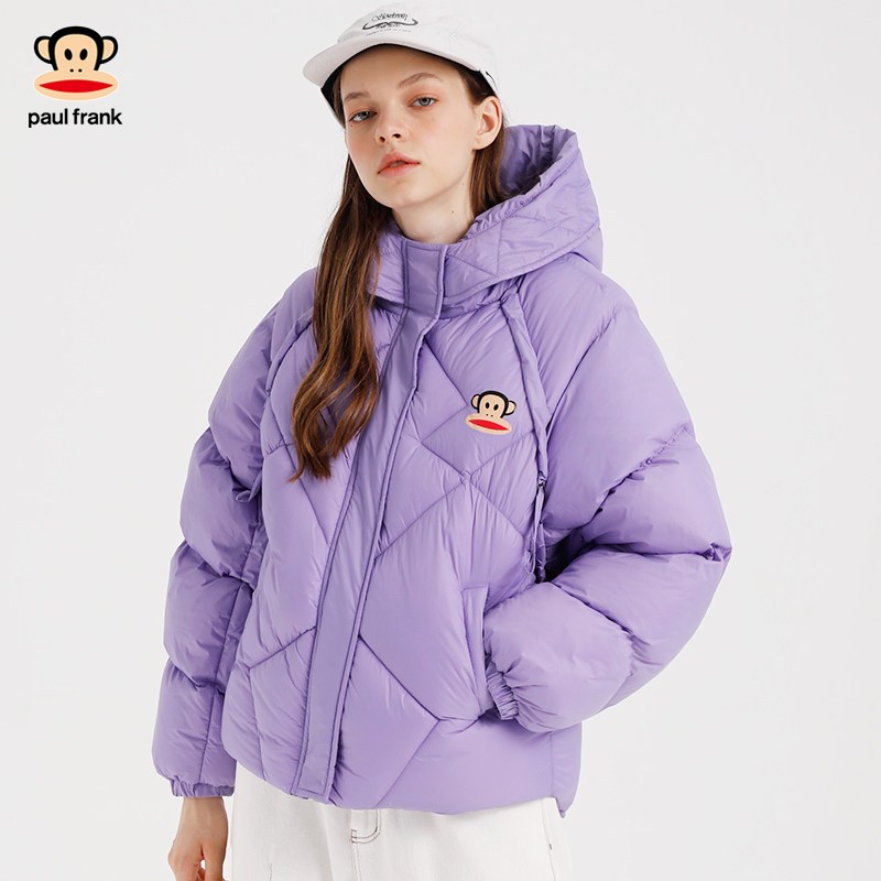 PaulFrank/大嘴猴冬装2019年新款棉衣女韩版宽松小棉袄ins港风X M 紫色