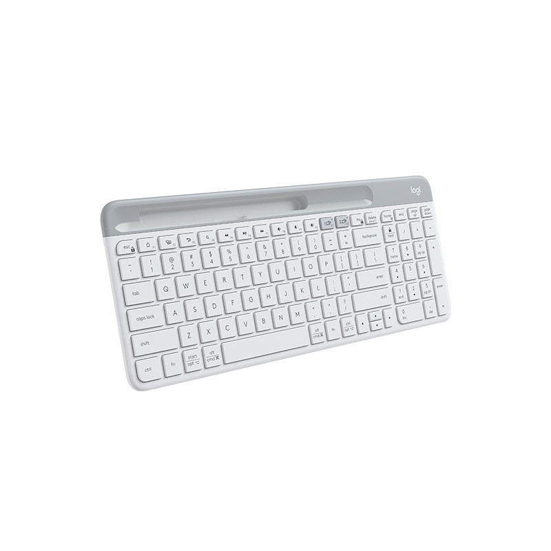 罗技(Logitech) K580 轻薄多设备无线键盘 白色（920-009209）