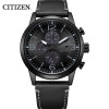 西铁城（CITIZEN）手表光动能皮表带日期显示黑盘休闲时尚男表CA0617-29E【黑盘休闲男表】