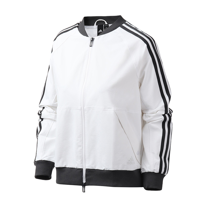 【自营】阿迪达斯女服外套夹克飞行领休闲运动服FK3509 L FK3509白色