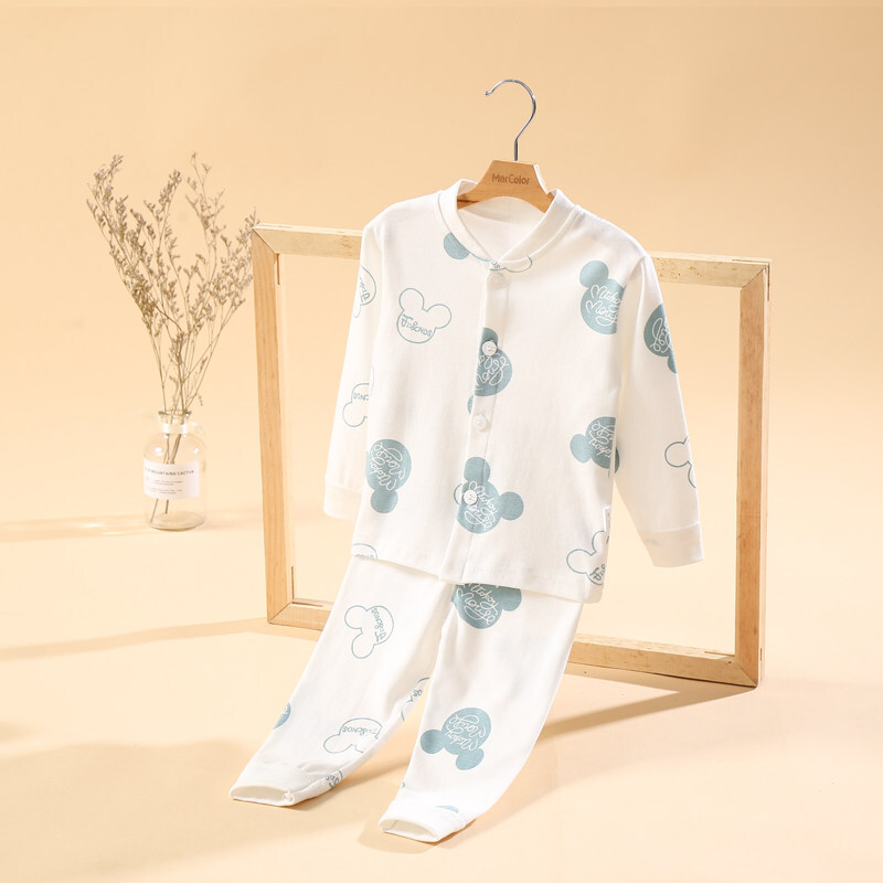 迪鲁奥（DILUAO)【新款上新】婴儿套装婴儿衣服春秋冬季套装女宝宝秋衣秋裤男儿童长袖内衣套装纯棉睡衣秋季同款_460 米奇【开衫】 120cm(120cm【不可开裆】)