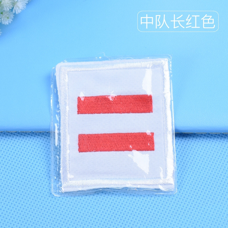 中队长标志二道杠 小学生少先队班干部中队长小队长臂章袖章标识（5个装）