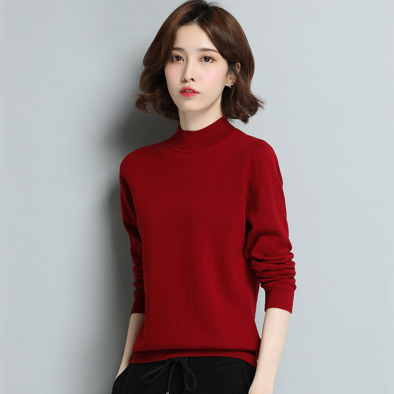 恒源祥女士羊毛衫19PY010 XXL/175 深红
