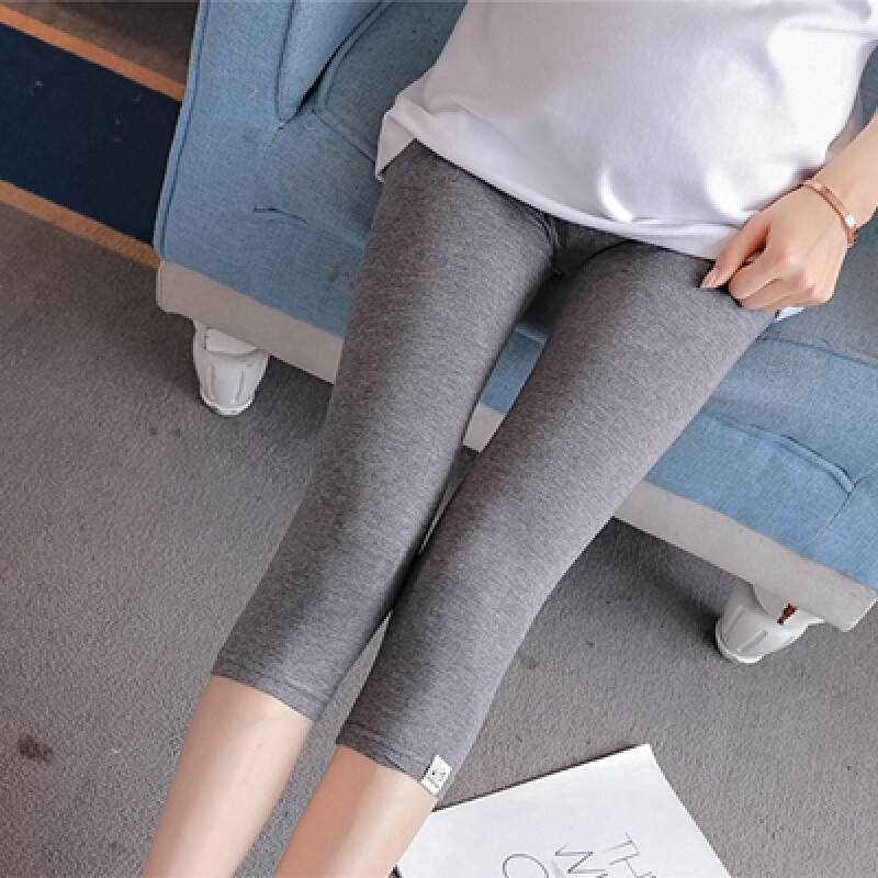 迪鲁奥（DILUAO)打底裤春夏薄款九分七分孕妇裤子春秋款短裤夏季外穿春装夏装_211 深灰色 XXL