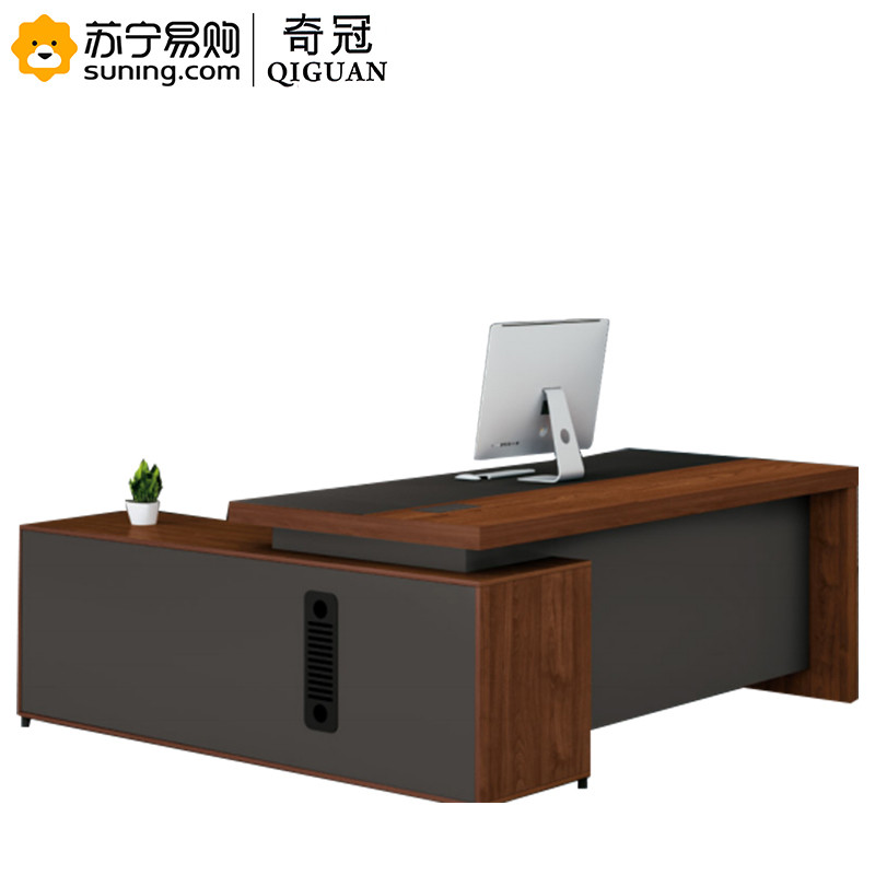 奇冠(QIGUAN) 经理桌 03KJ-LB2038-左 2000*1800*750（J） 棕色