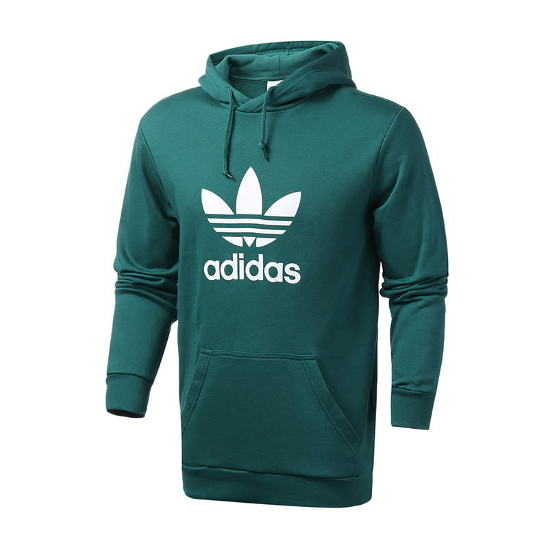 adidas阿迪达斯三叶草男装运动服休闲连帽针织卫衣EJ9681 XL EJ9681高雅绿