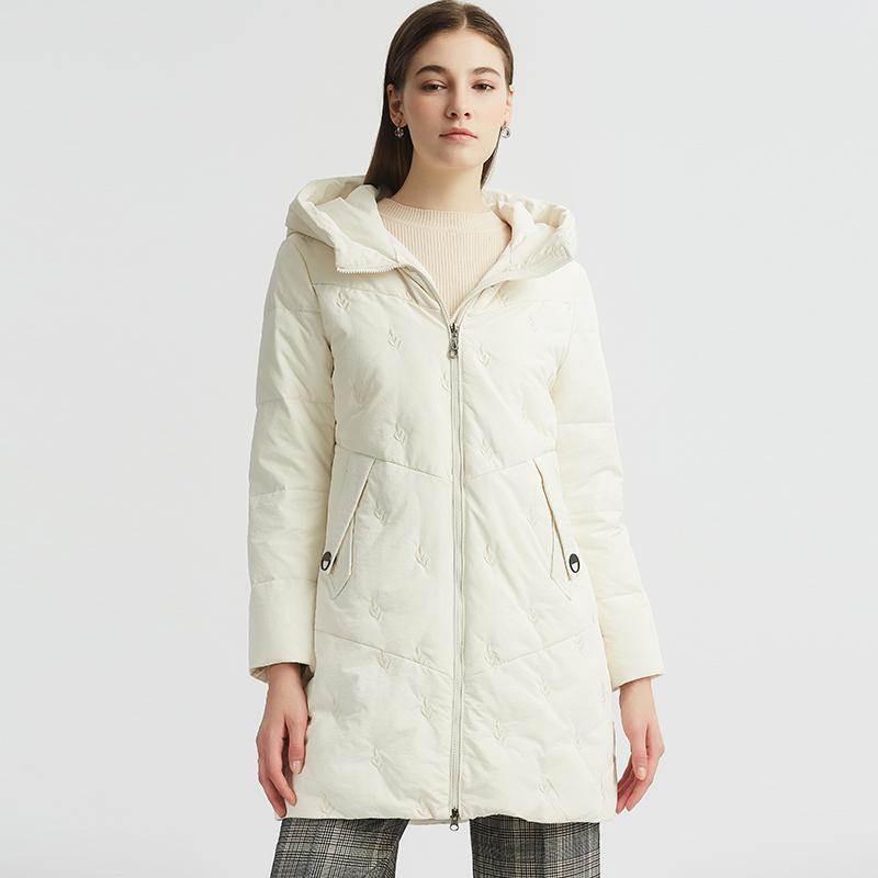 雪中飞羽绒服女中长款2019新款加厚白鸭绒时尚百搭保暖休闲冬装潮_1 185/3XL 白色