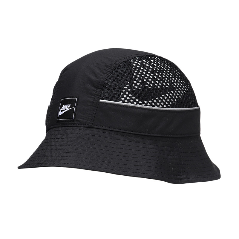NIKE男帽女帽时尚简约宽檐网眼透气遮阳渔夫运动帽BV3363 BV3363-010黑S/M