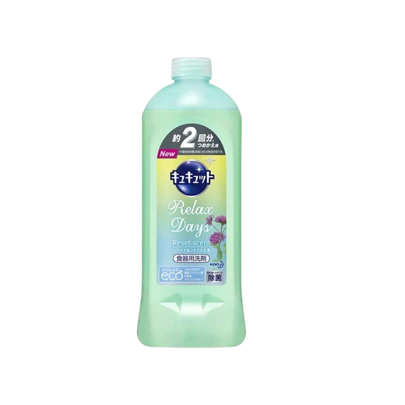 花王 Cu Cute 水果蔬菜餐具用浓缩洗洁精 马鞭草柑橘香 替换装 385ml