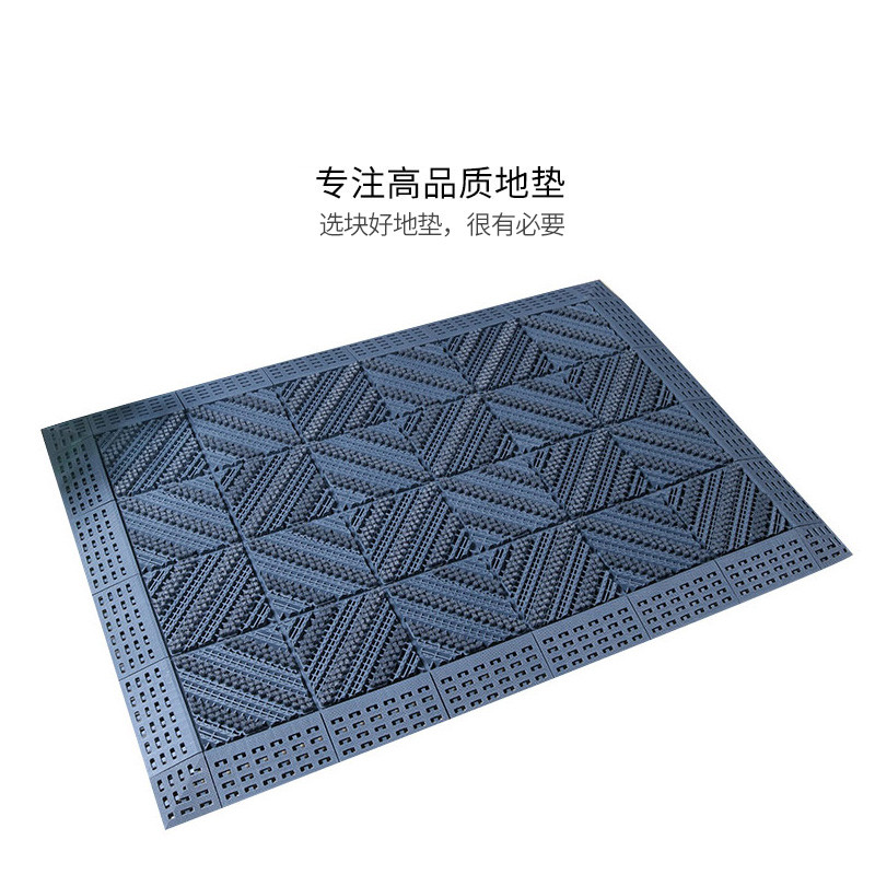 漂牌 室外防滑垫 拼接除尘脚垫子 定制 1050mm*1950mm 黑色 1.5m*2m