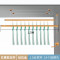 单爱 升降晾衣架三杆手摇晒衣架 双杆式阳台室内晒被伸缩挂晾衣杆 双杆式1.5米14孔(钻石金)-包安装