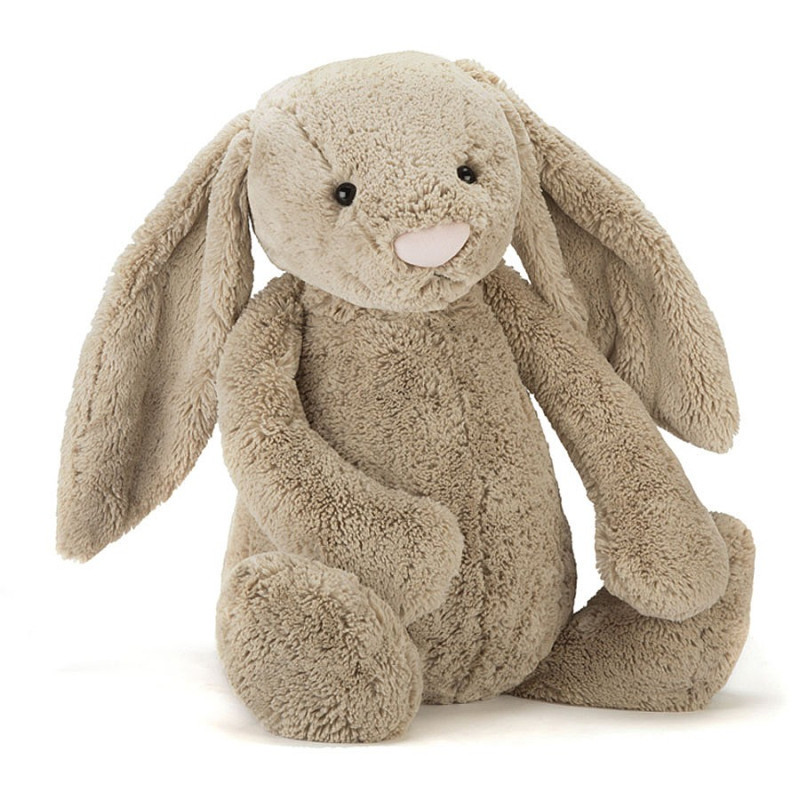 Jellycat BASS6B 经典害羞系列 兔子 柔软毛绒玩具公仔 小号 18cm 渐变灰色 31cm