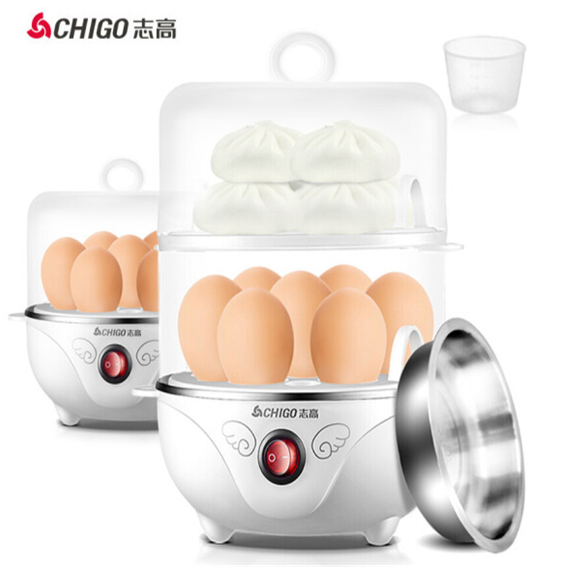 志高（CHIGO）ZDQ203 双层带碗煮蛋器白