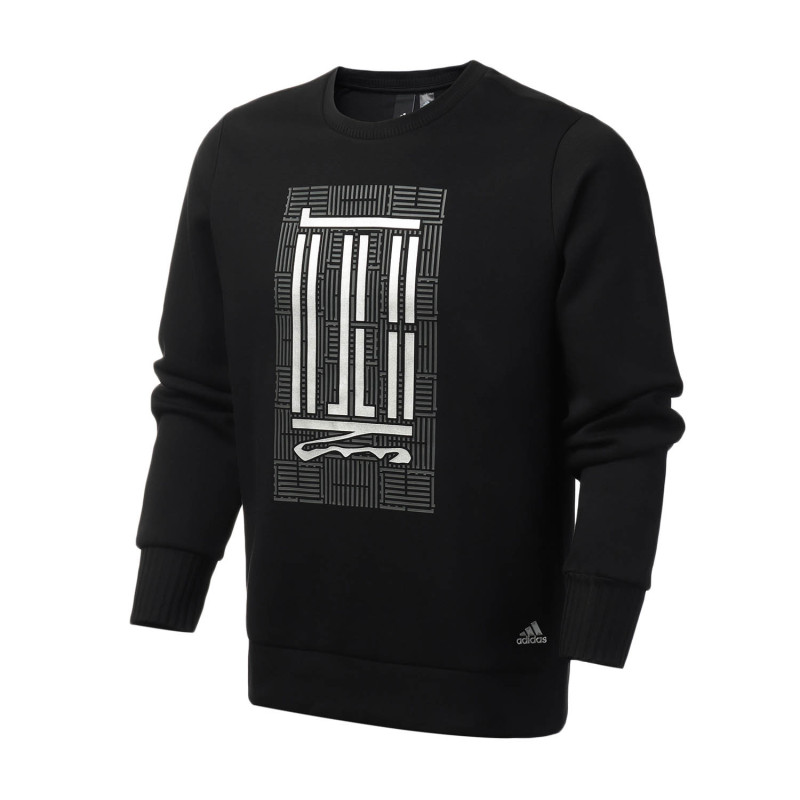 【自营】阿迪达斯男服卫衣WJ圆领套头休闲运动服FJ0196 L FJ0196黑色