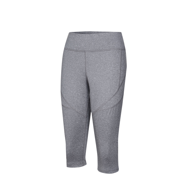 Skechers斯凯奇七分裤 女 户外弹性舒适健身紧身裤 SAWU17528 L 深花灰