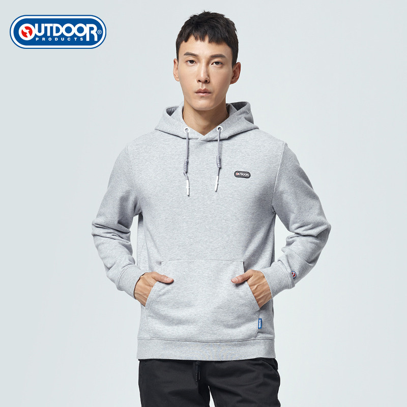 （OUTDOORPRODUCTS）运动户外男式连帽卫衣运动休闲长袖上衣OFWY19410_1 2XL OFWY1941001-1/花灰（男）