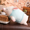 鸱吻条纹香猪抱枕毛绒玩具（60cm 天蓝色）