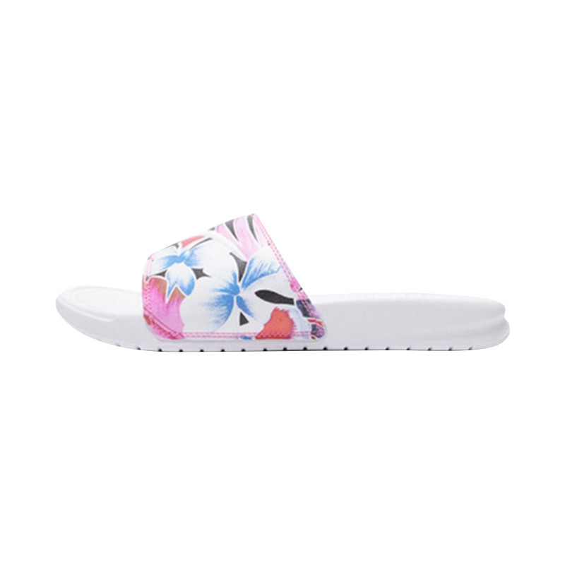 耐克(Nike)WMNSBENASSIJ经典休闲运动拖鞋618919 618919-113白/哈瓦那绿/光辉煤红/游戏宝蓝/蓬花粉 6