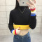 朗妮姿(LANGNIZI) 2020新款韩版毛衣女春秋装衣服宽松高领针织打底衫 A958# XL【建议120-135斤】 黄色【常规】