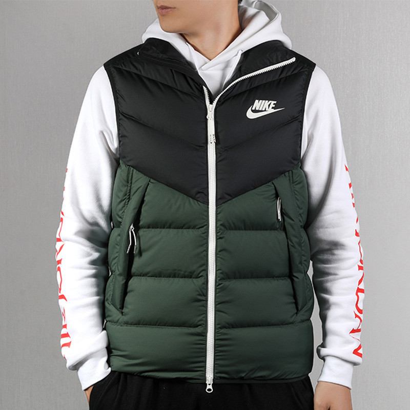 NIKE耐克2018冬季新款运动服休闲保暖防风立领无袖棉服背心马甲外套 928860-045鸭绒 M