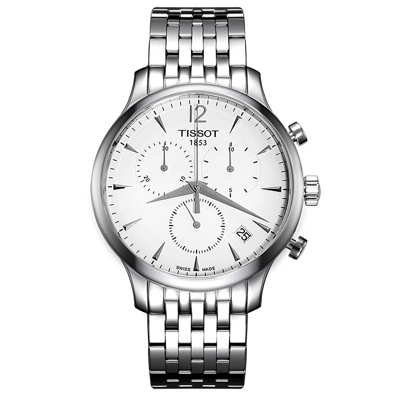 天梭(TISSOT)手表 俊雅系列男士石英手表钢带石英男表 T063.617.11.037.00