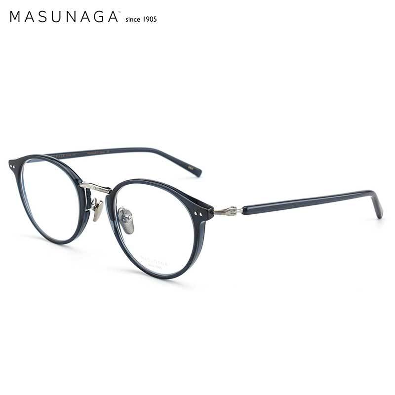 MASUNAGA增永眼镜男女复古手工全框眼镜架配镜近视光学镜架GMS-819 #49黑色