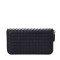 Bottega Veneta/葆蝶家 女钱包羊皮经典编织长款拉链钱夹 114076 蓝黑色
