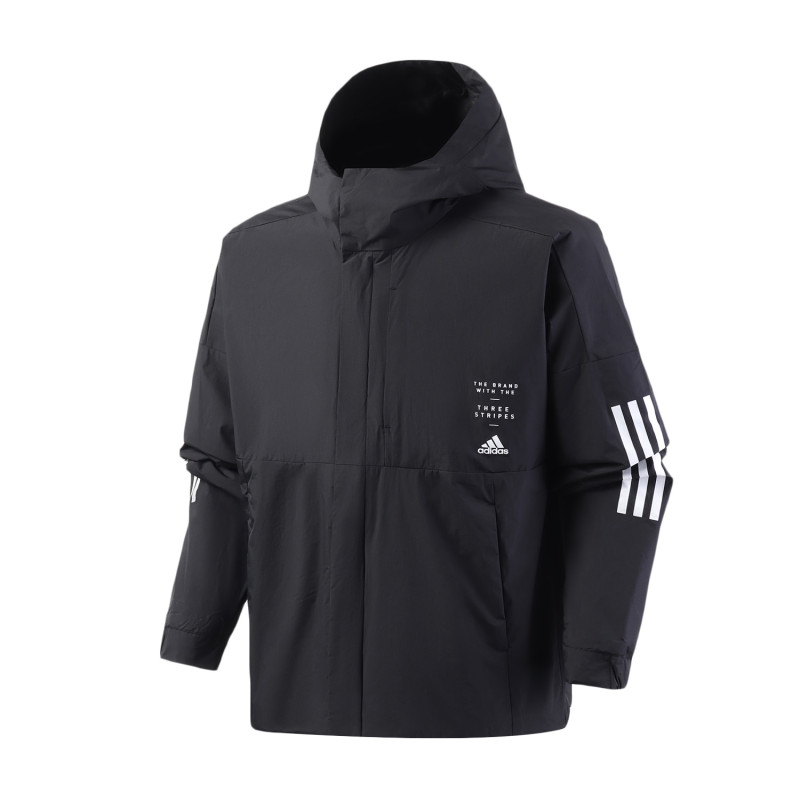 阿迪达斯男服外套夹克连帽防风休闲运动服ED1998. XL ED1998黑色
