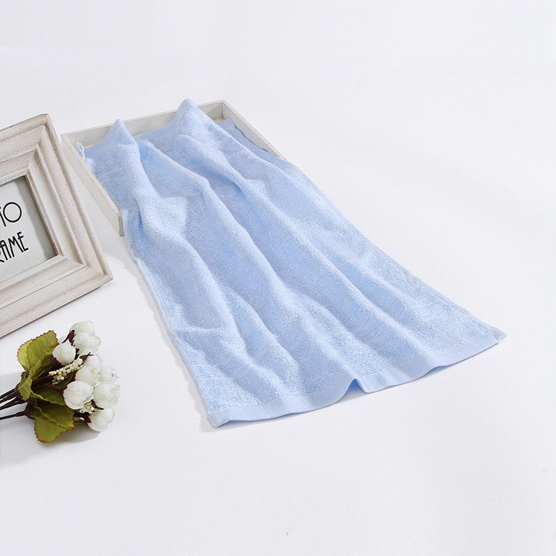 竹一百竹纤维童巾儿童洗脸洁面小长毛巾 压条素色 50g/条 28*48cm 28*48cm 蓝色