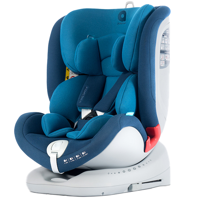 【APRAMO】儿童安全座椅All Stage0-12岁宝宝婴儿坐椅360度旋转 皇室蓝