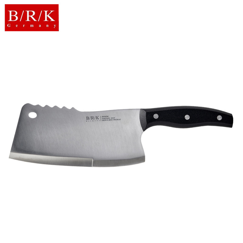 BRK Germany德国厨具文武刀不锈钢菜刀一体成型刀具锋利坚韧 前切后斩背敲一刀三用切菜刀斩骨刀多用5CR15MOV