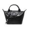 Longchamp 珑骧 女士LE MINI PLIAGE CUIR系列牛皮手提包 1500 HMV 001-黑色