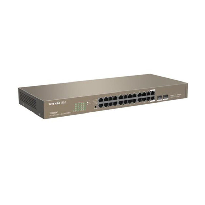腾达（Tenda）TEG1024F 24口全千兆多模式交换机 2千兆光纤口 支持Vlan（单位：台）